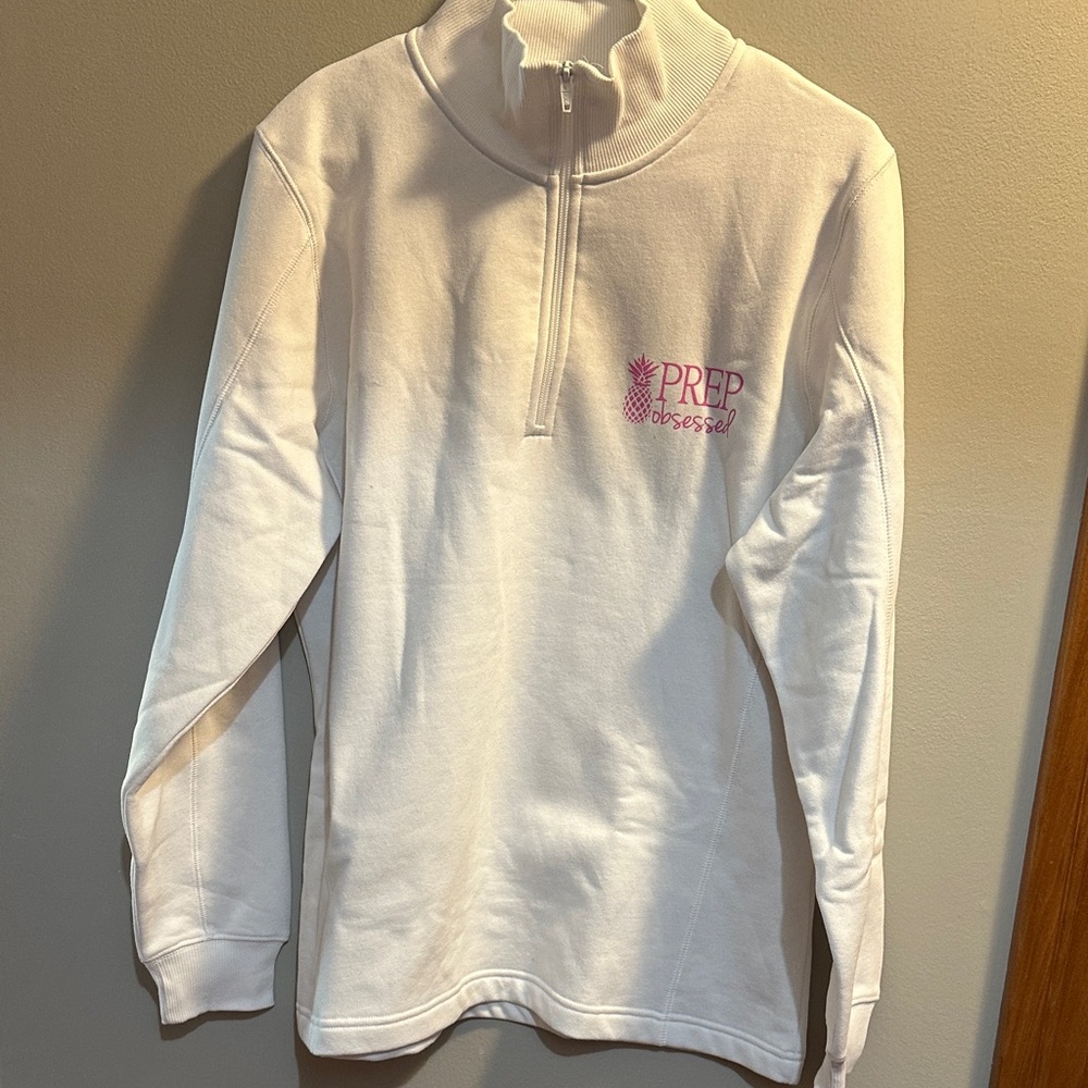 Prep obsessed 1/2 zip sweatshirt